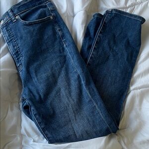 Express Dark Blue Straight Leg Jeans